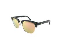 ASVP Shop® Kids Girls Boys Children Horn Rimmed Classic Mirror Sunglasses Shades (Pink Mirror)