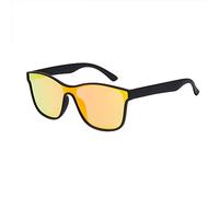 ASVP Shop® Mens Womens Classic Mirror Sunglasses Vintage Retro (Matt Black/Orange Mirror)