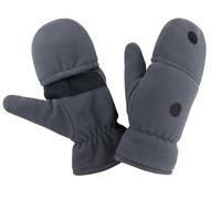 ASVP Shop Result Convertible Fingerless Mittens - Fleece-Lined Warm Winter Gloves with Elasticated Cuffs