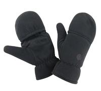 ASVP Shop Result Convertible Fingerless Mittens - Fleece-Lined Warm Winter Gloves with Elasticated Cuffs
