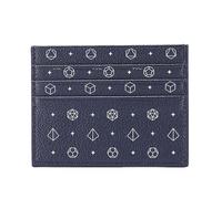 ASVP Shop RPG Gamer's Faux Leather Card Holder Wallet with Printed Dice Images - Stylish & Functional Gaming Accessory, Navy, Card Holder