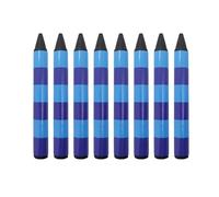 ASVP Shop Striped Jumbo Black Crayons - For Your Steve Josh Handy Dandy Notebooks (Blue Striped - Pack of 8)