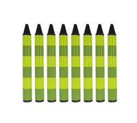ASVP Shop Striped Jumbo Black Crayons - For Your Steve Josh Handy Dandy Notebooks (Green Striped - Pack of 8)