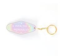 ASVP Shop The Patriarchy Feminist Keychain, Retro, Mixed Color, Women Empowerment