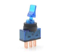ASW-14D DC12V 20A Indicator Panel Mounting ON-OFF Car Toggle Switch Red, Green, Yellow, Blue IDGTTLDF(1PCS Blue)
