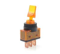 ASW-14D DC12V 20A Indicator Panel Mounting ON-OFF Car Toggle Switch Red, Green, Yellow, Blue IDGTTLDF(1PCS Yellow)