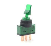 ASW-14D DC12V 20A Indicator Panel Mounting ON-OFF Car Toggle Switch Red, Green, Yellow, Blue IDGTTLDF(1PCS Green)