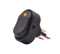 ASW-20D Car Boat Auto Rocker Switch 30A 12VDC ON OFF With Dot LED Light Illuminated Red Green Blue Yellow Button Switch 5/10pcs(Yellow LED,10pcs)