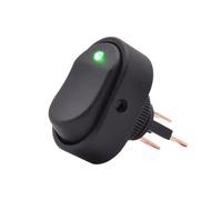 ASW-20D Car Boat Auto Rocker Switch 30A 12VDC ON OFF With Dot LED Light Illuminated Red Green Blue Yellow Button Switch 5/10pcs(Green LED,5pcs)