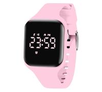 Aswan Watch Children's Digital Watch with Stopwatch, Light, Alarm, Date, Non-Connected Walking Pedometers - Sports Watches for Girls and Boys with Silicone Strap, 13 Pink, Strap