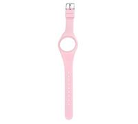 aswan watch Silicone Strap with Stainless Steel Buckle, Suitable for Rectangular/Round Models, 05-Pink-B, strip