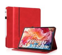 AsWant Case for Samsung Galaxy Tab A 10.5 Inch 2018 SMT590/T595/T597, Protective Case Ultra Thin PU Leather with Stand Protective Cover and Auto Sleep/Wake Case Cover, Red