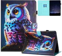 AsWant Case for Samsung Galaxy Tab A9 Plus 11 Inch SM-X210/SM-X215/SM-X216, Ultra Thin PU Protective Case with Stand Function and Card Slot Case, Owl