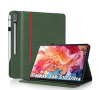 AsWant Case for Samsung Galaxy Tab S10 / S9 Ultra 14.6 Inch 2024/2023, Protective Case Ultra Thin PU Leather with Stand Protective Case and Auto Sleep/Wake Case Cover, Green