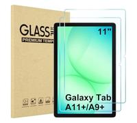 AsWant Pack of 2 Tempered Glass Screen Protector for Samsung Galaxy Tab A11 Plus / A9 Plus 11 Inch 2025, 9H Hardness Screen Protector Film Compatible with Galaxy Tab A11+ Plus