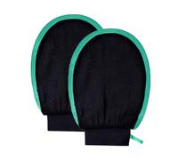 Aswdbbn 2 Packs Exfoliating Glove (Classic) Machine Washable Korean Body Scrubber 100% Vegan Viscose Exfoliating Mitt for Dead Skin Removal, Keratosis Pilaris & Self-Tan Prep