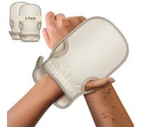 Aswdbbn Exfoliating Glove (Original) Machine Washable Newly Upgraded With Thumb Holes Korean Body Scrubber 100% Vegan Viscose Exfoliating Mitt for Dead Skin Removal, Keratosis Pilaris & Self-Tan Prep