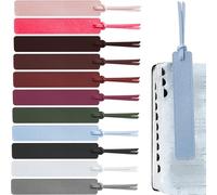 Aswewamt 11Pcs Brown PU Leather Bookmarks for Women, Vintage & Personalised, Lightweight & Durable