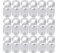 Aswewamt 18Pcs Wand Tip Hook Sleeve, Clear Plastic Shepherds Hook Wand Tip Connector Wand Cap for Hexagon 9/32" 7mm in Diameter Blind Tilt Wand and Wood Blinds