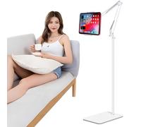 ASWINN Tablet Floor Stand, Adjustable Universal 360-degree Rotatable Metal Tablet Holder,Compatible with iPad/iPhoneX/iPad Pro or Other 4.5~12.9 Inches Devices (White)