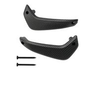 ASXWRTBC 1 Pair Car Carbon Fiber Inner Door Handle Manual Glass Panel Compatible for-Ford-Fiesta 2011-20 Interior Replacement Door Handles