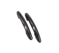 ASXWRTBC 2pcs Real Carbon Fiber Car Exterior Door Handle Snap-in Cover Compatible for MINI Cooper F56 F57 Styling(Chrome Sliver)