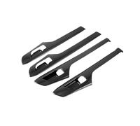 ASXWRTBC 4Pcs Car Carbon Fiber Inner Armrest Door Window Handle Bowl Decor Sticker Cover Compatible for Toyota Highlander 2021 2022