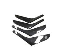 ASXWRTBC 4pcs Car Inner Door Handle Cover Compatible for VW Golf 6 MK6 2009-2014 Chrome Silver/Black Interior Handknob Shell Decoration(Carbon Fiber)