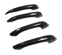 ASXWRTBC 4PCS Carbon Fiber Car Exterior Door Handle Cover Luxury Doorknob Hand Pull Pad Case Compatible for Porsche Macan 95B 4 Door 2015-2019