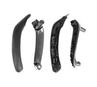 ASXWRTBC 4Pcs Carbon Fiber Car Inner Leather Door Handle Trim Pull Grab Panel Handle Compatible for BMW X3 X4 F25 F26 2010-2016 LHD