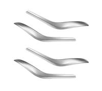 ASXWRTBC 4X Compatible for -BMW X1 E84 Car Interior Door Handle Outer Cover Replacement Inner Doors Panel Handle Bar Pull Trim Cover Silver