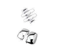 ASXWRTBC 8Pcs Door Handle Bowl Trim Panel Car Styling with Car Chrome Side Door Rearview Mirror Cover
