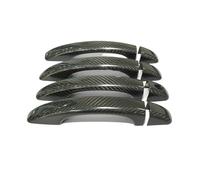 ASXWRTBC Black Carbon Fiber Car Door Handle Cover Trim Compatible for Audi A1 W/o Smart Key Hole