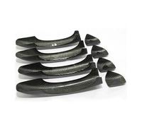 ASXWRTBC Black Carbon Fiber Car Door Handle Cover Trim Compatible for Audi A1 W/o Smart Key Hole