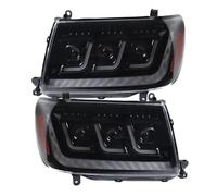 ASXWRTBC Car Lights Compatible For Toyota Land Cruiser LC100 Headlight 2002-2007 Headlights LC100 DRL Turn Signal High Beam Angel Eye Projector