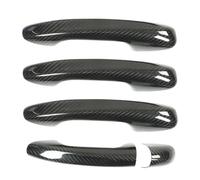 ASXWRTBC Car Side Door Handle Trim Clear Texture Comfortable Touch Colorfast Car Exterior Door Handle Cover Compatible for Left Hand Drive Vehicle