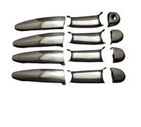 ASXWRTBC Car Styling Real Carbon Fiber Outer Door Handle Cover Compatible for BMW 4 Series F32 F33 F36 M4/Coupe F82 F83 Sport 2013-2017 LHD(F,Without Ground Light)