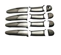 ASXWRTBC Car Styling Real Carbon Fiber Outer Door Handle Cover Compatible for BMW 4 Series F32 F33 F36 M4/Coupe F82 F83 Sport 2013-2017 LHD(D,with Ground Light)