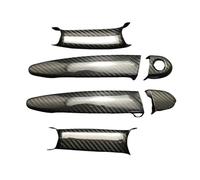 ASXWRTBC Car Styling Real Carbon Fiber Outer Door Handle Cover Compatible for BMW 4 Series F32 F33 F36 M4/Coupe F82 F83 Sport 2013-2017 LHD(J,with Ground Light)
