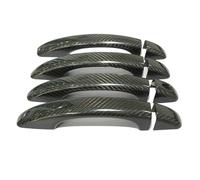 ASXWRTBC Carbon Fiber Car Door Handle Trim W/o Smart Key Hole Compatible for Audi A4 A4L 09-16