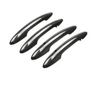 ASXWRTBC Carbon Fiber Car Exterior Door Handle Cover Doorknob Trim Caps with Sensor Hole Compatible for MINI Cooper Hatchback Countryman 2014-2017