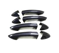 ASXWRTBC Carbon Fiber Car Exterior Door Handle Cover Trim Compatible for Benz W204 C Class C200 C250 C63 2009-2014 4 Door(Non Smart Key Hole)