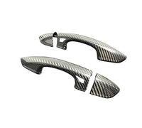 ASXWRTBC Compatible for Ford Mustang 2015 2016 2017 2018 2019 2020 GT GT350 Carbon Fiber Car Side Door Handle Cover Trim Exterior Trim