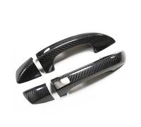 ASXWRTBC Dry Carbon Fiber Car Compatible for Skoda Octavia Compatible for Volkswagen VW Golf 6 7 Scirocoo Polo Bora Passat Side Door Handle Cover Trim Accessories(2 Doors with Sensor)