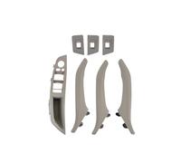 ASXWRTBC Luxury Leather Right Hand Drive RHD Compatible for BMW 5 Series F10 F11 F18 520 Black Car Interior Door Handle Inner Panel Pull Trim Cover(7PCS Gray)