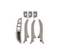 ASXWRTBC Luxury Leather Right Hand Drive RHD Compatible for BMW 5 Series F10 F11 F18 520 Black Car Interior Door Handle Inner Panel Pull Trim Cover(7PCS Gray)