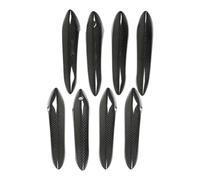 ASXWRTBC Outside Door Handle Trim Real Carbon Fiber Car Exterior Door Handle Cover Compatible for F06 F07 F10 M5 M6 LHD Car(Four Door Sensor)