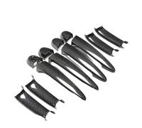 ASXWRTBC Real Carbon Fiber Auto Outerside Car Door Handle Cover Trim Compatible for BMW 3 Series E90 E92 E93 F30 F35 2005-2015 GT F34 2012+ Styling(8pcs All covers-01,Black)