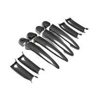 ASXWRTBC Real Carbon Fiber Auto Outerside Car Door Handle Cover Trim Compatible for BMW 3 Series E90 E92 E93 F30 F35 2005-2015 GT F34 2012+ Styling(8pcs All covers-02,Black)