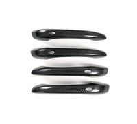 ASXWRTBC Real Carbon Fiber Car External Outer Door Handle Cover Protection Trim Sticker Compatible for P/orsche MACAN Cayenne 718 911 Auto Styling(D 8 pins)